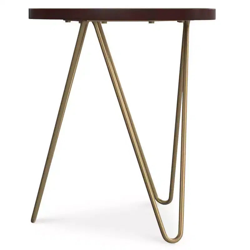 Tavolino d'appoggio Tillman in metallo e legno