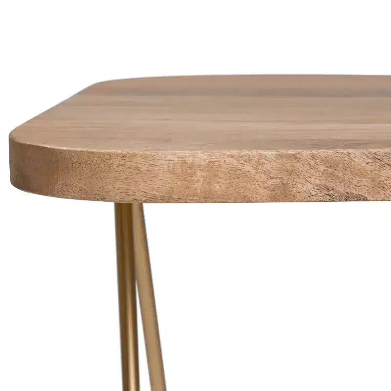 Tavolino d'appoggio Tillman in metallo e legno