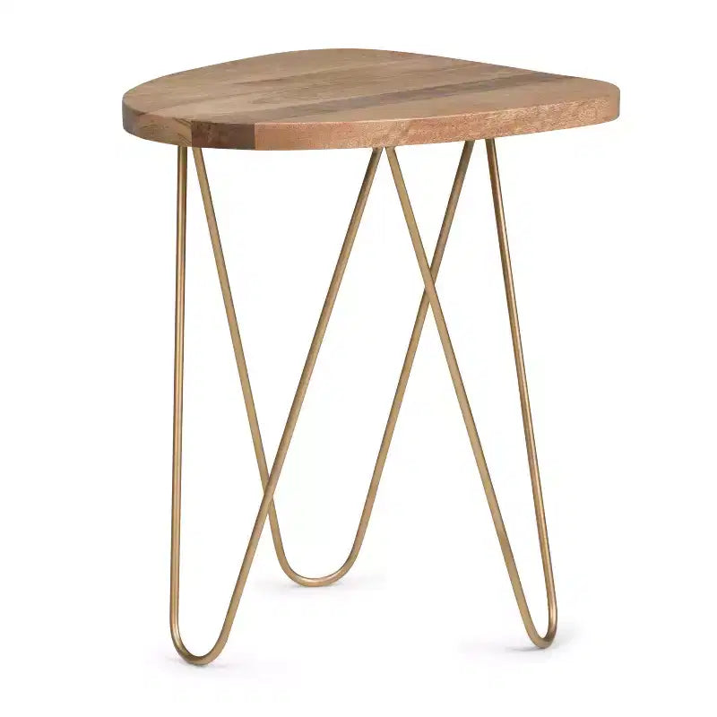 Tavolino d'appoggio Tillman in metallo e legno