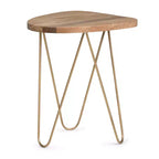 Tavolino d'appoggio Tillman in metallo e legno