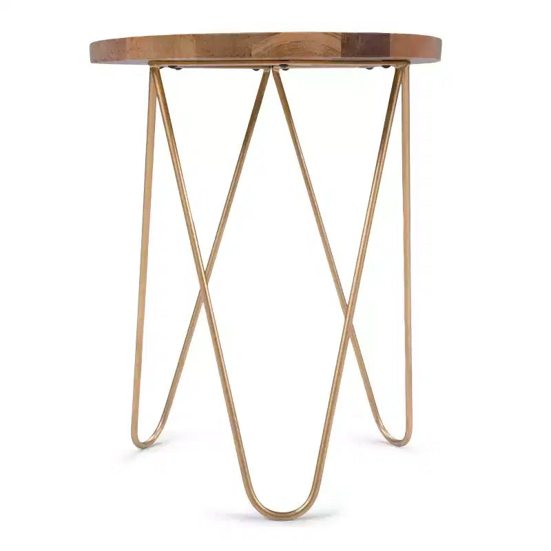 Tavolino d'appoggio Tillman in metallo e legno