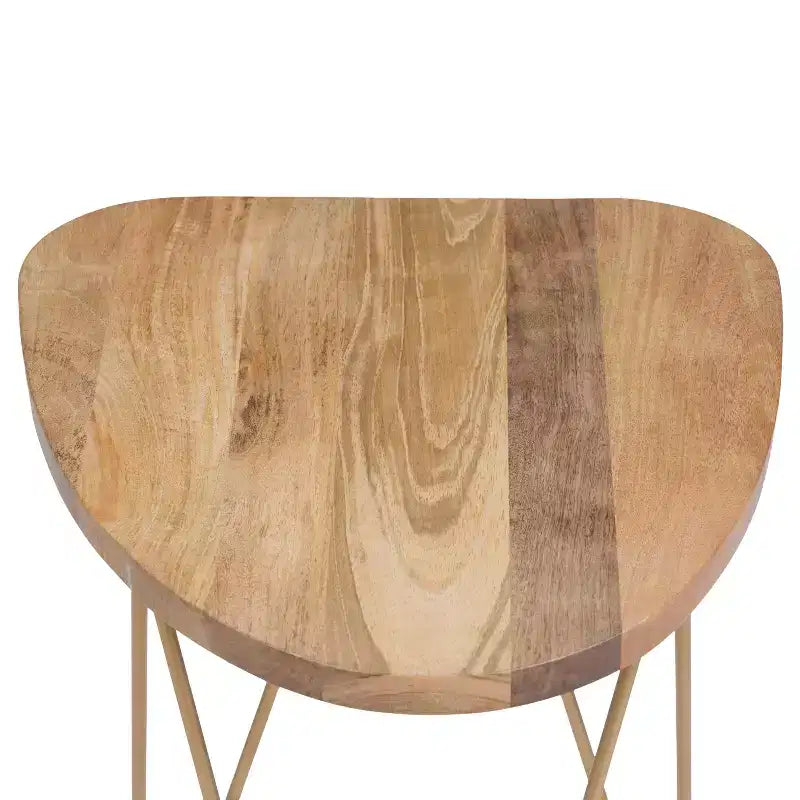 Tavolino d'appoggio Tillman in metallo e legno
