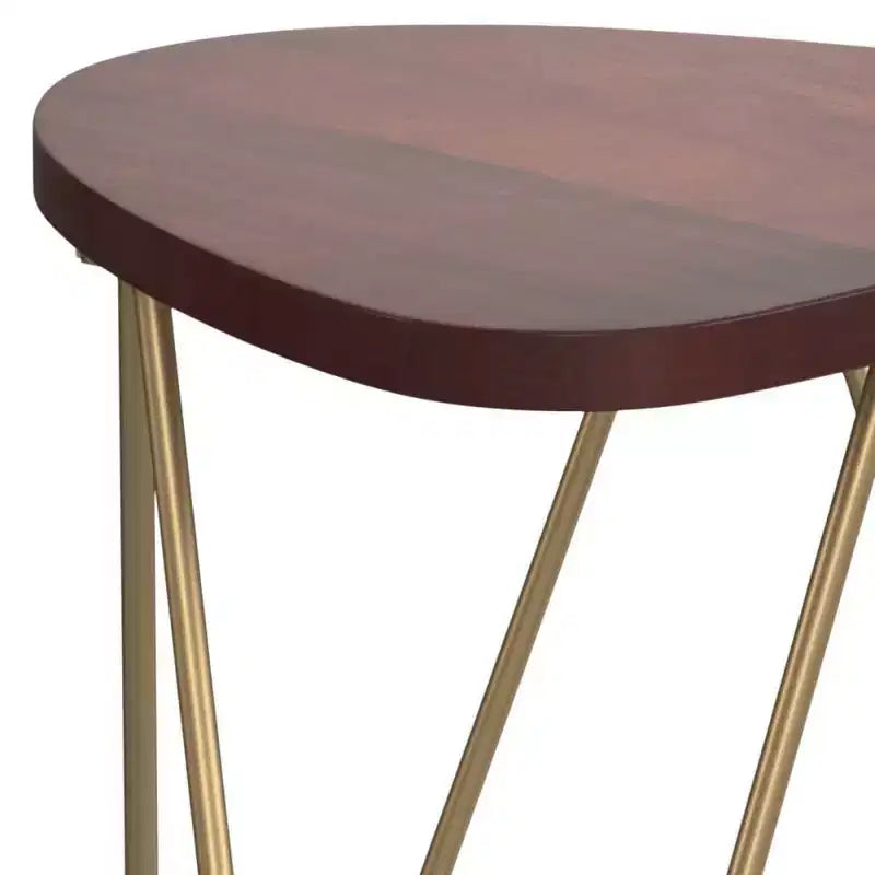 Tavolino d'appoggio Tillman in metallo e legno