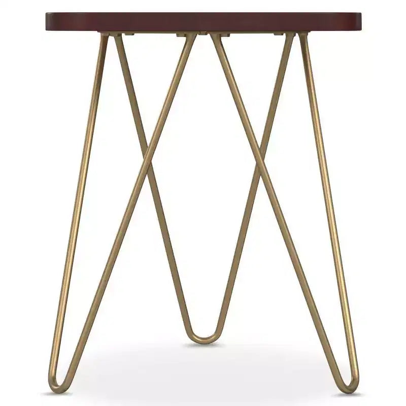 Tavolino d'appoggio Tillman in metallo e legno