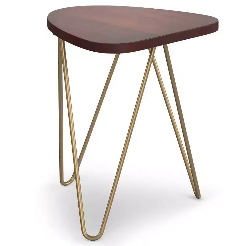 Tavolino d'appoggio Tillman in metallo e legno