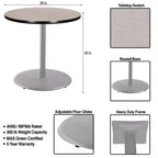 Tavolo da pranzo rotondo Hampden Furnishings 36" collezione Bennet