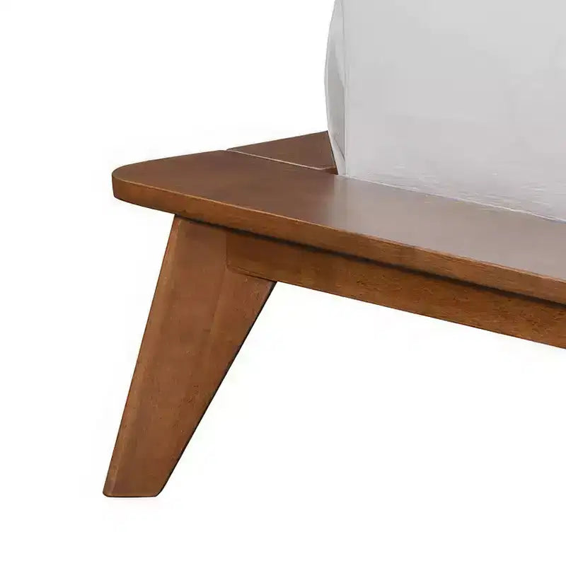HOMES: Inside + Out Set Camera da Letto Riverstone Mid-Century in Legno a Piattaforma 3 Pezzi con 2 Comodini Noce