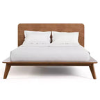 HOMES: Inside + Out Set Camera da Letto Riverstone Mid-Century in Legno a Piattaforma 3 Pezzi con 2 Comodini Noce