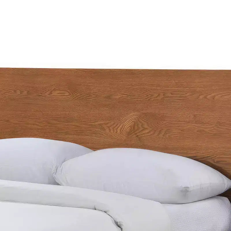 HOMES: Inside + Out Set Camera da Letto Riverstone Mid-Century in Legno a Piattaforma 3 Pezzi con 2 Comodini Noce