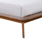 HOMES: Inside + Out Set Camera da Letto Riverstone Mid-Century in Legno a Piattaforma 3 Pezzi con 2 Comodini Noce
