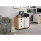 Carrello rotante Trendfurn Omnia a 1 anta e 6 cassetti