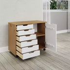 Carrello rotante Trendfurn Omnia a 1 anta e 6 cassetti