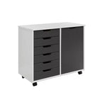 Carrello rotante Trendfurn Omnia a 1 anta e 6 cassetti
