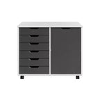 Carrello rotante Trendfurn Omnia a 1 anta e 6 cassetti