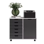 Carrello rotante Trendfurn Omnia a 1 anta e 6 cassetti