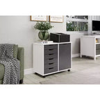 Carrello rotante Trendfurn Omnia a 1 anta e 6 cassetti
