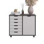 Carrello rotante Trendfurn Omnia a 1 anta e 6 cassetti