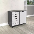 Carrello rotante Trendfurn Omnia a 1 anta e 6 cassetti