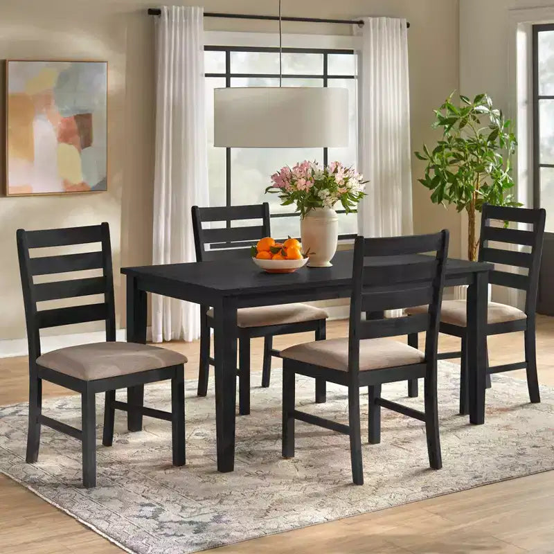 Lifestorey Set da pranzo rettangolare da 5 pezzi Peggy Farmhouse
