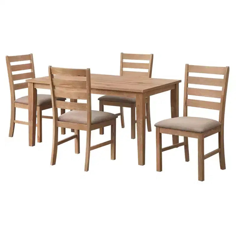 Lifestorey Set da pranzo rettangolare da 5 pezzi Peggy Farmhouse