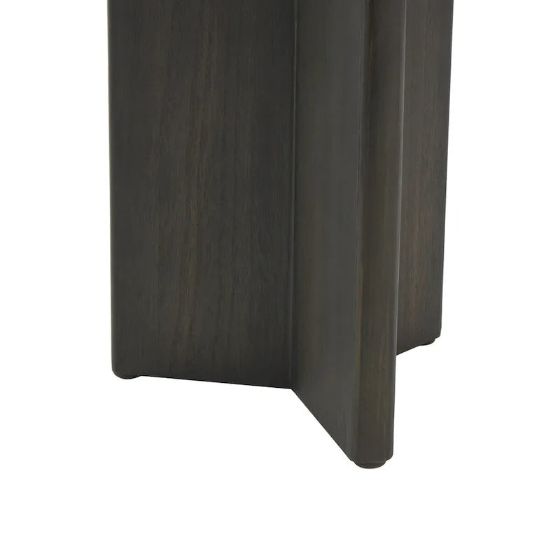 Tavolino con base in legno - set due pezzi, nero o marrone -
