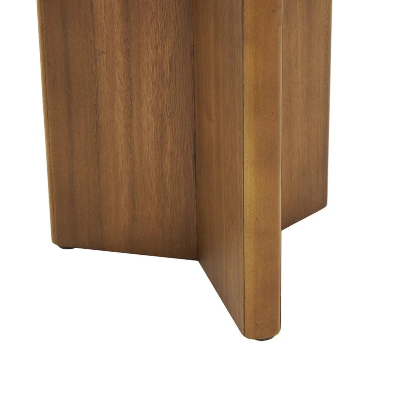 Tavolino con base in legno - set due pezzi, nero o marrone -