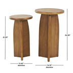 Tavolino con base in legno - set due pezzi, nero o marrone -