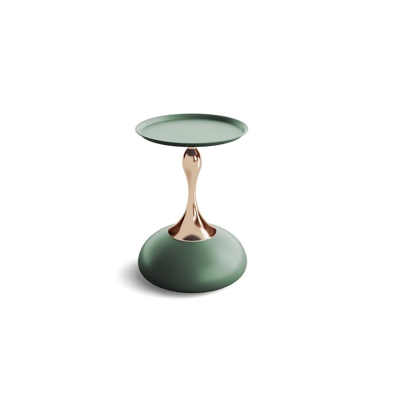 Tavolino di design di lusso in ferro, tavolino rotondo minimalista salvaspazio