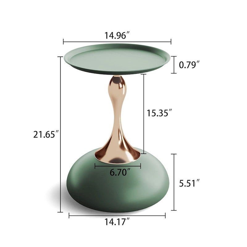 Tavolino di design di lusso in ferro, tavolino rotondo minimalista salvaspazio